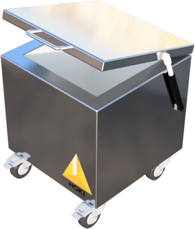 Hydraulic lead bin